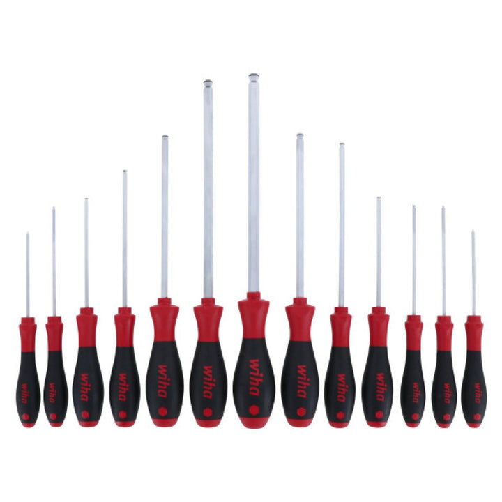 Wiha Tools 36795 MagicRing Ball End Screw Holding Hex Inch Screwdriver Set, 13 Pc.