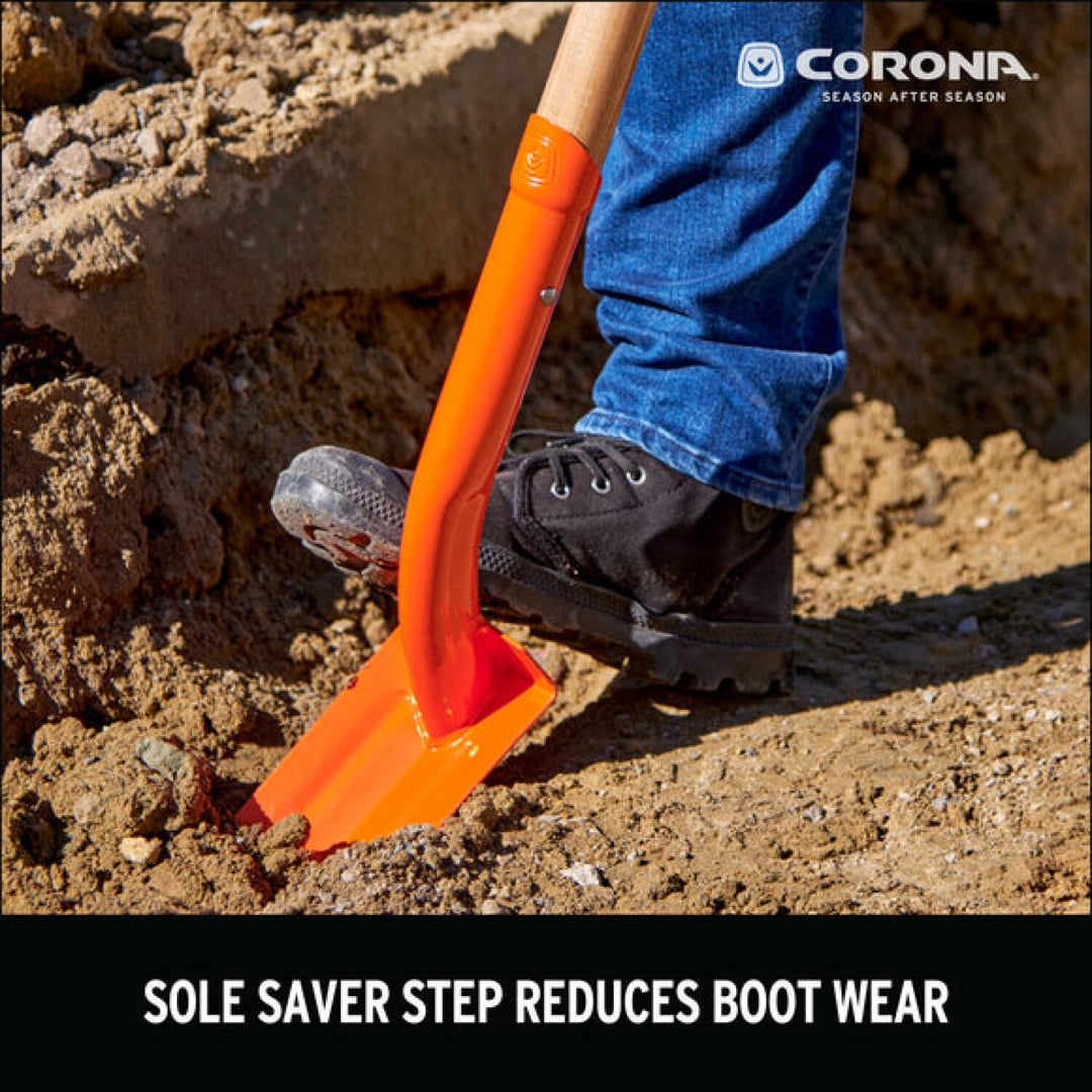 Corona SS16400  Trench Hardwood Shovel, 12 Gauge, 4 in.