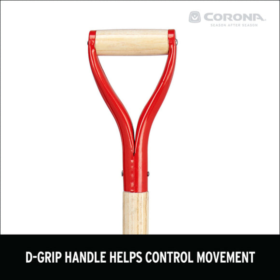 Corona SS16001 Square Point Hardwood D Grip Shovel, 14 Gauge