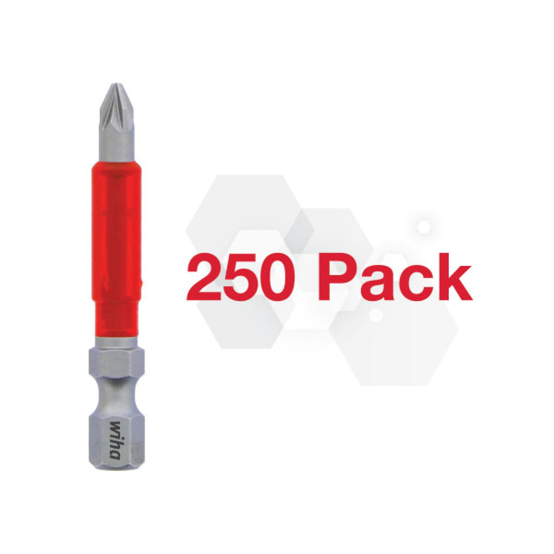 Wiha 76546, Impact Power Bit Pozidriv #2 - 250 Pk