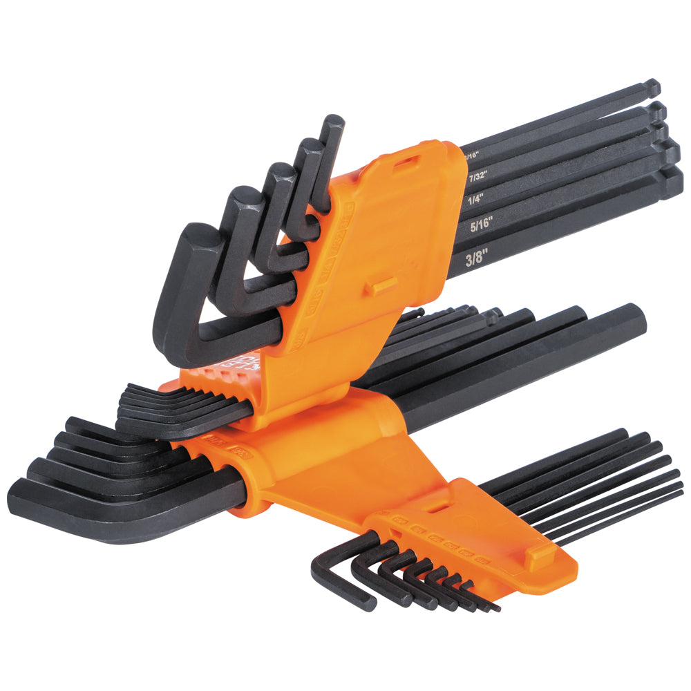 Klein Tools BLS22 Long Ball End Hex Key Set, SAE and Metric, 22 Pc.