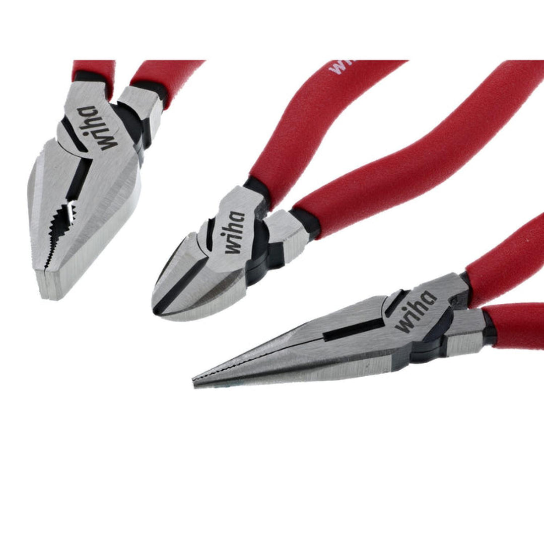 Wiha 32698 Vinyl Grip Pliers & Cutters 3 Piece Set