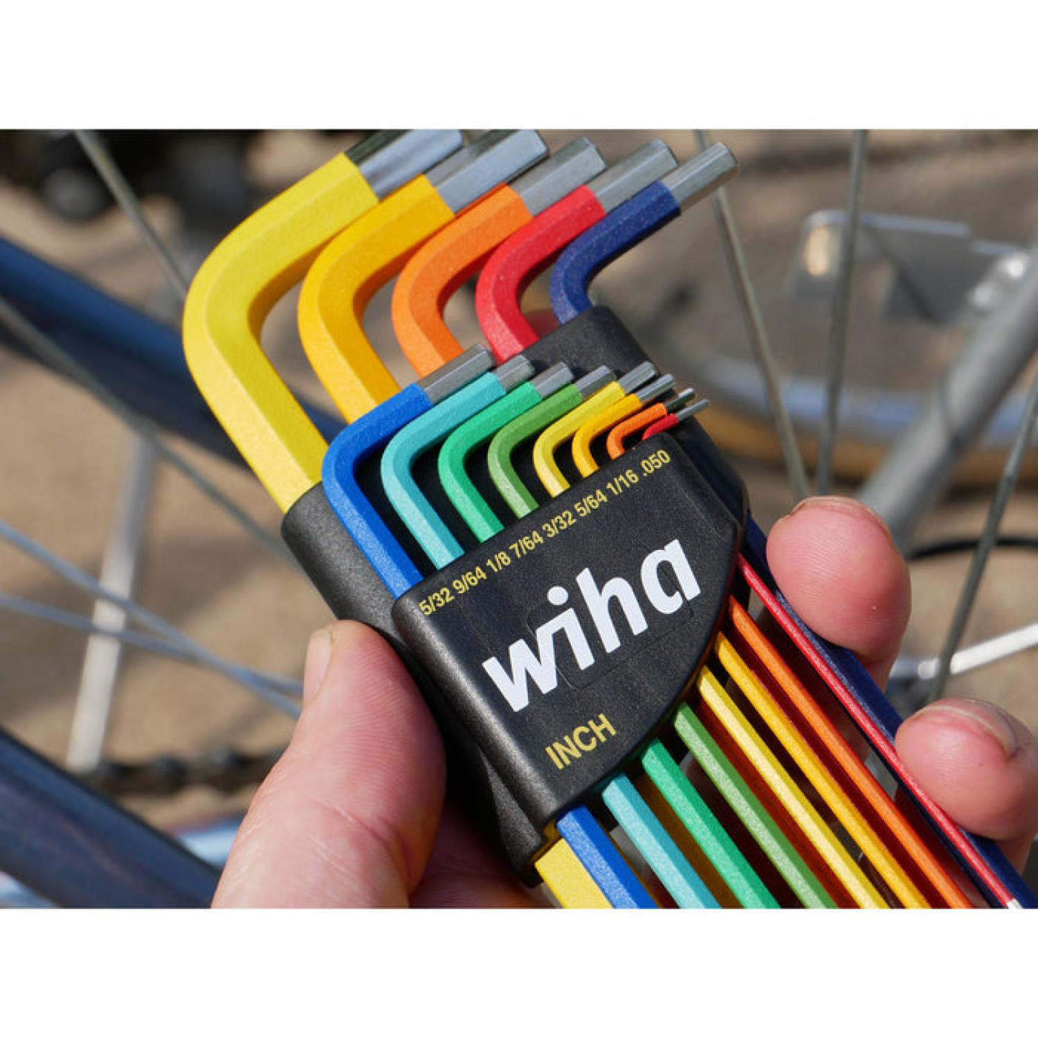 Wiha Tools 66981 Ball End Color Coded Inch Hex L-Key Set, 13 Pc