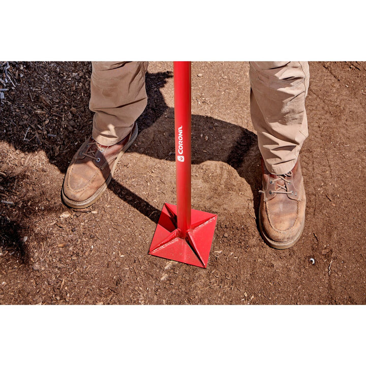Corona UT 60057 All-Steel Dirt Tamp, 8 in. x 8 in., 58 in. Steel Handle
