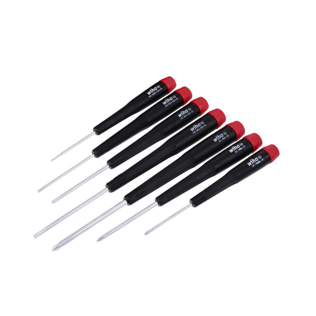 Wiha Tools 26197 Precision Slotted and Phillips Screwdriver Set, 7 Pc.