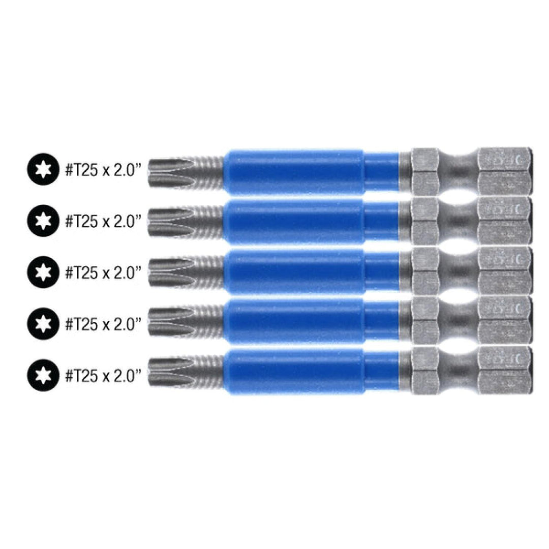 Wiha Tools 70277 TerminatorBlue Impact Bit TORX T25 - 2 Inch - 5 Pack
