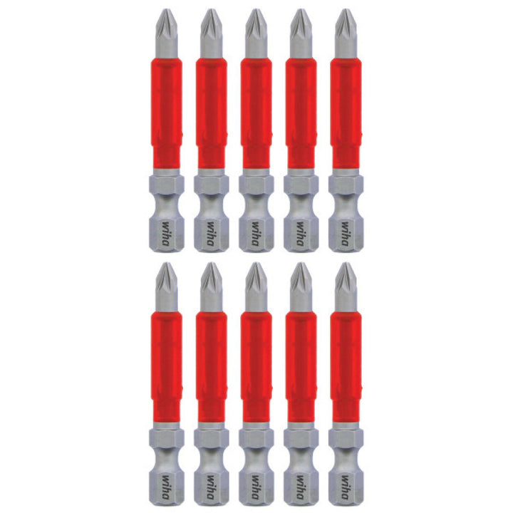 Wiha Tools 76548 MaxxTor Impact Bit Pozidriv #1 x 49mm - 10 Pack