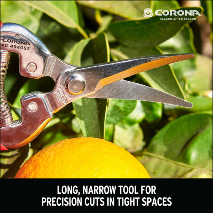 Corona AG 4940SS  Long Curved Snips - Stainless Steel, 1¾ Inch