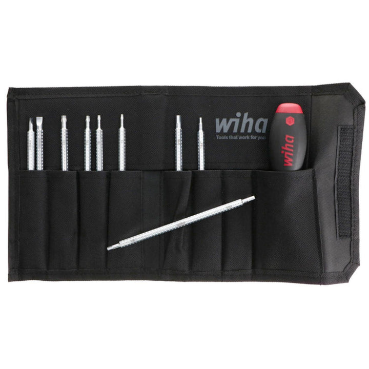 Wiha Tools 28199 10 Piece Drive-Loc VI Slotted/Phillips/TORX/Hex Pouch Set