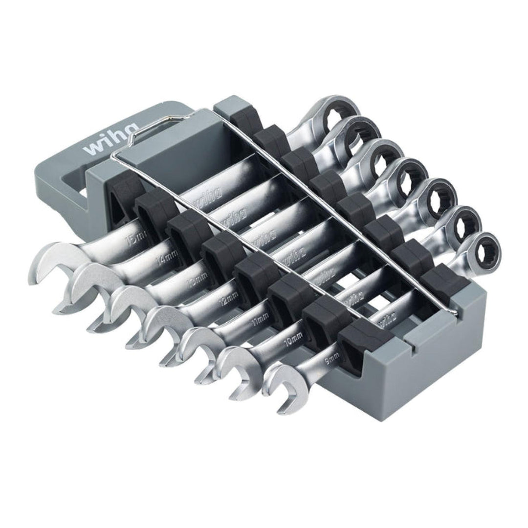 Wiha Tools 30390 Combination Metric Ratchet Wrenches 7 Piece Set