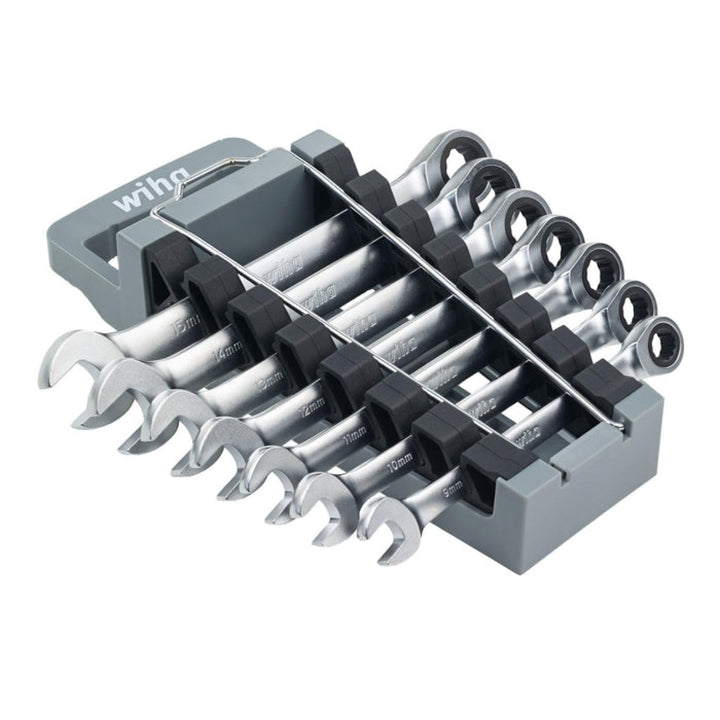 Wiha Tools 30390 Combination Metric Ratchet Wrenches 7 Piece Set