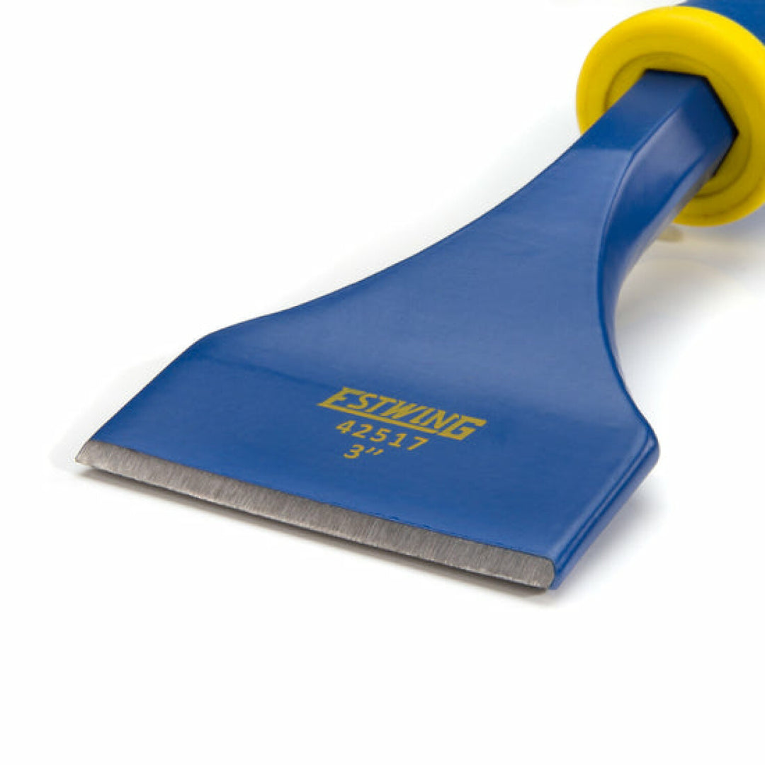 Estwing 42517 3-Inch Wide Flooring Chisel with Protective Hand Guard Grip
