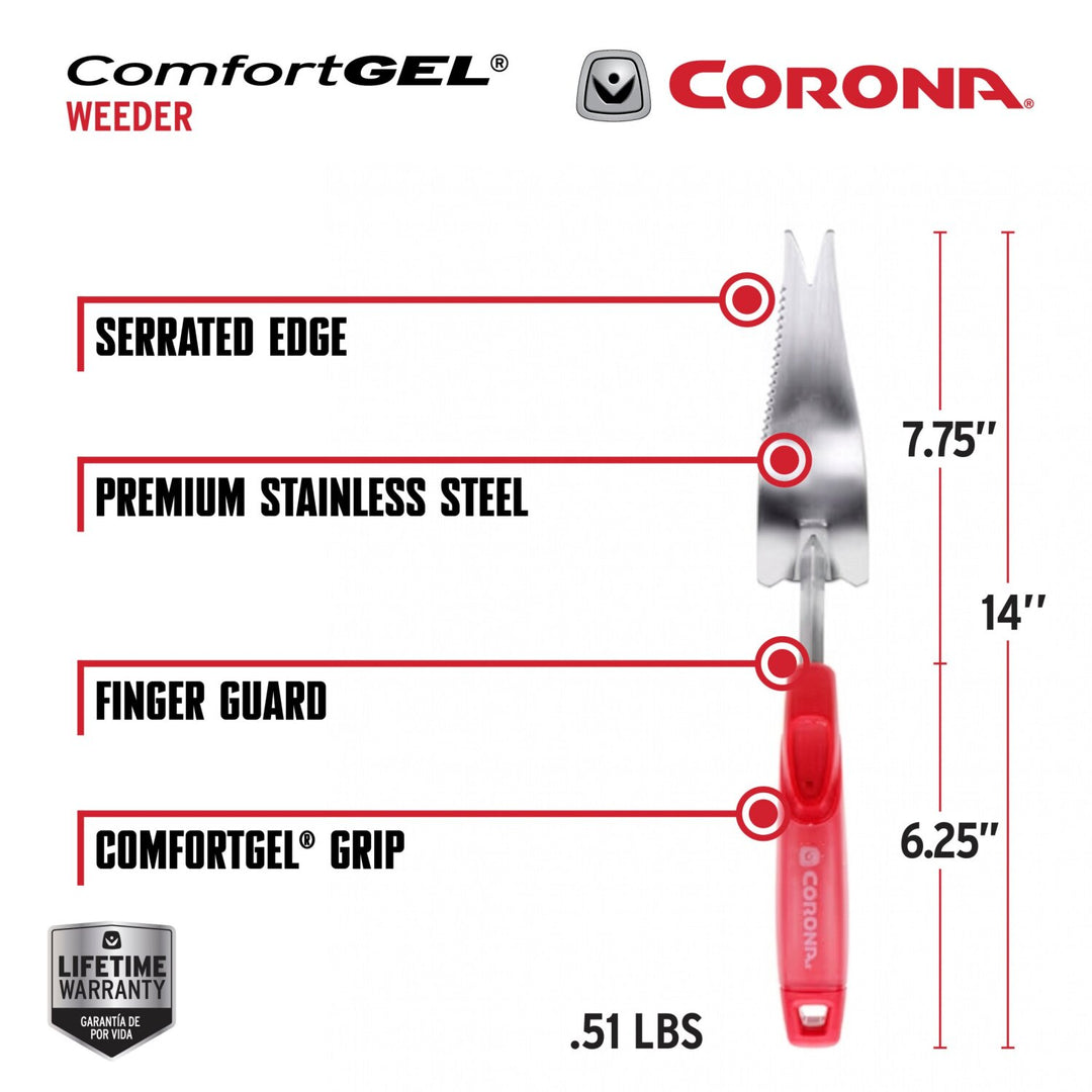 Corona CT 3354 ComfortGEL Weeder Premium Stainless Steel