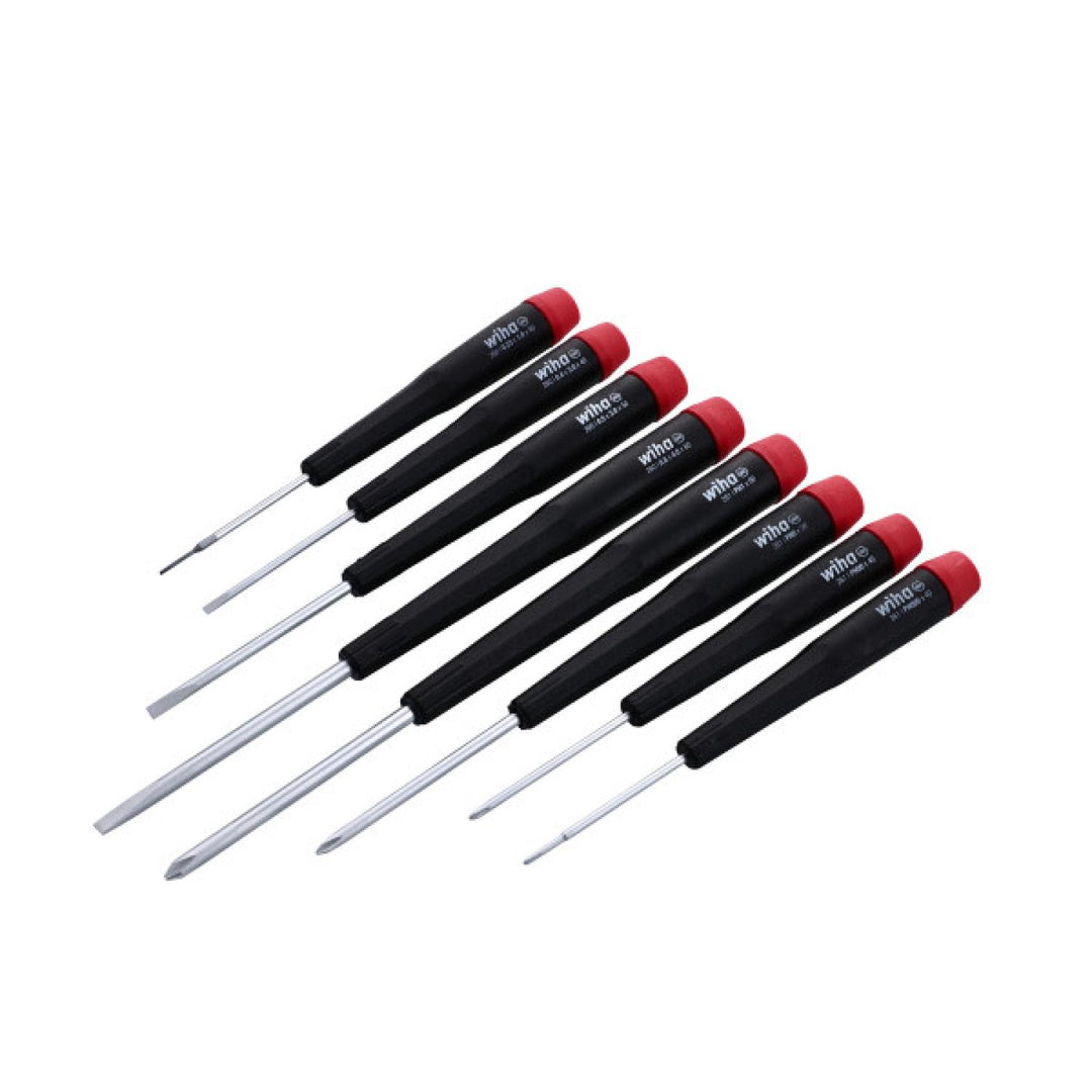 Wiha Tools 26199 Slotted and Phillips Screwdriver Set in Rugged Canvas Pouch, 8 Piece