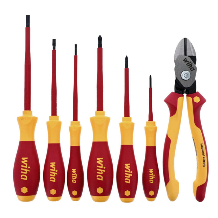 Wiha Tools 32942 Insulated BiCut SuperCut and Screwdrivers Set, 7 Pc.