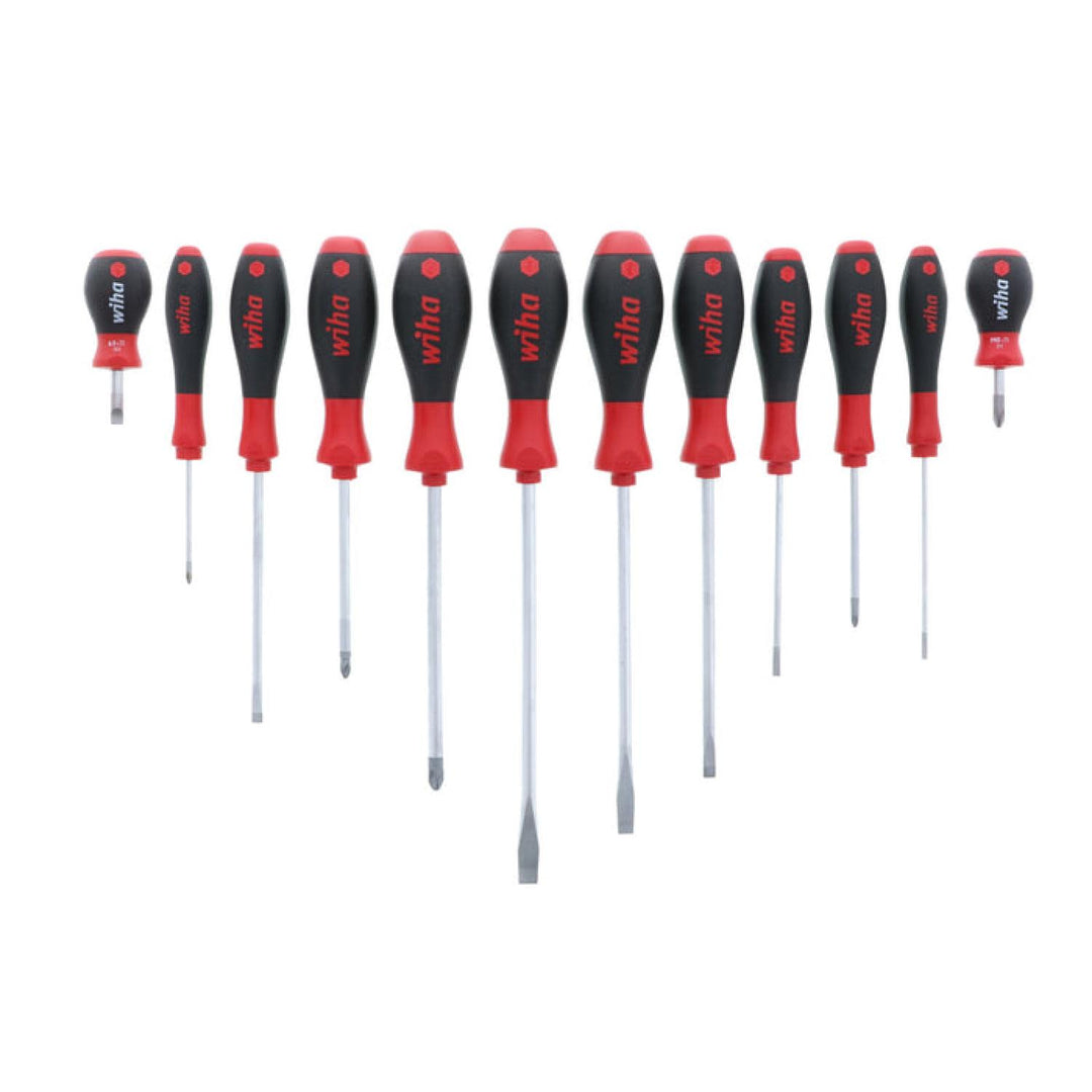 Wiha Tools 30297 SoftFinish Slotted/Phillips Screwdriver Set, 12 Pc. Set