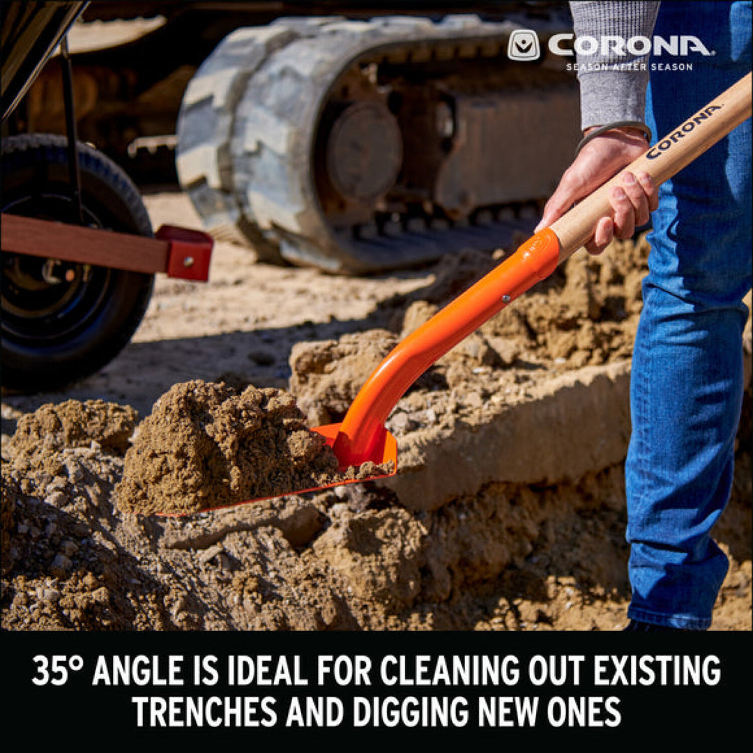 Corona SS16400  Trench Hardwood Shovel, 12 Gauge, 4 in.