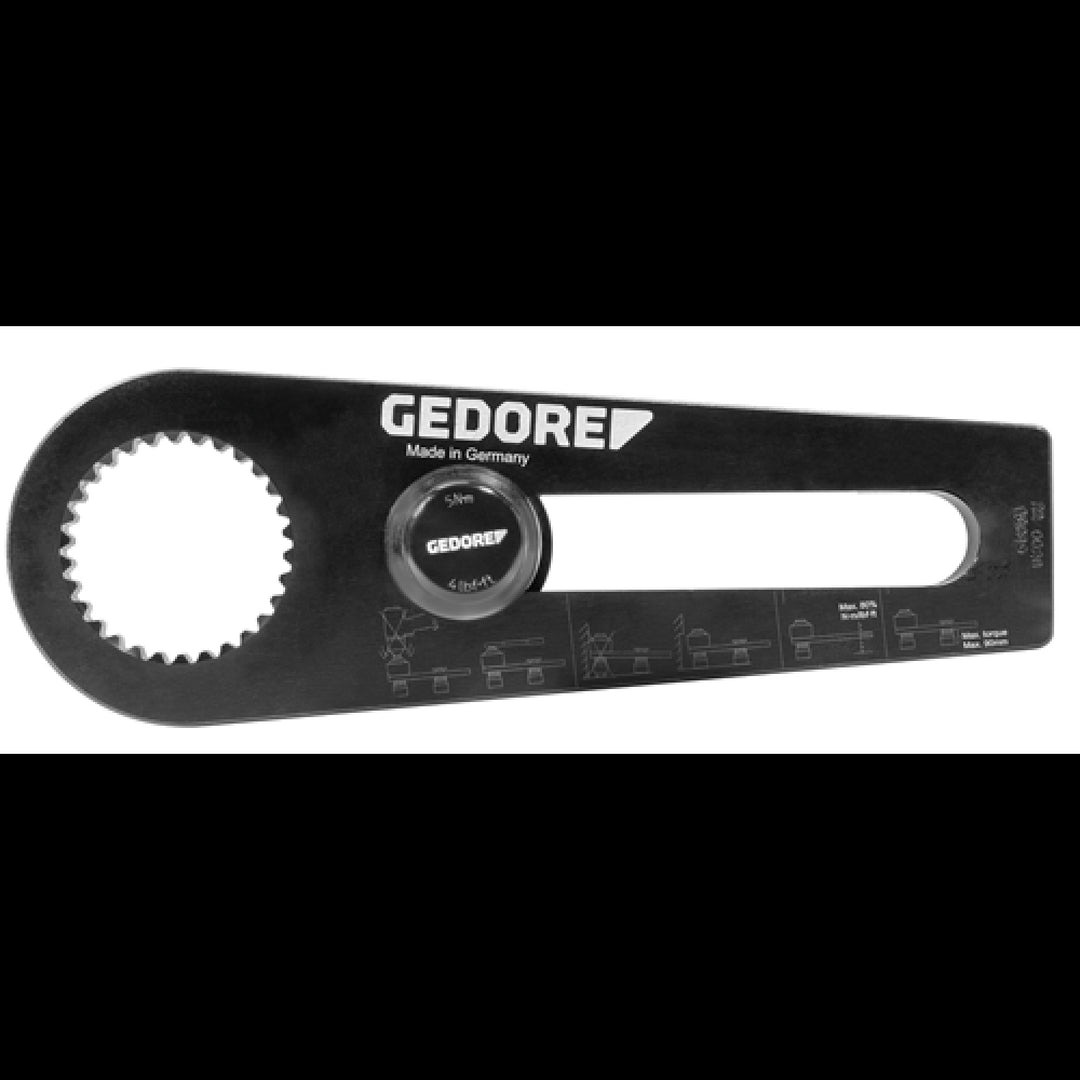 Gedore 2654091 Reaction arm L-form straight for DVV60-80, 1.1/2"