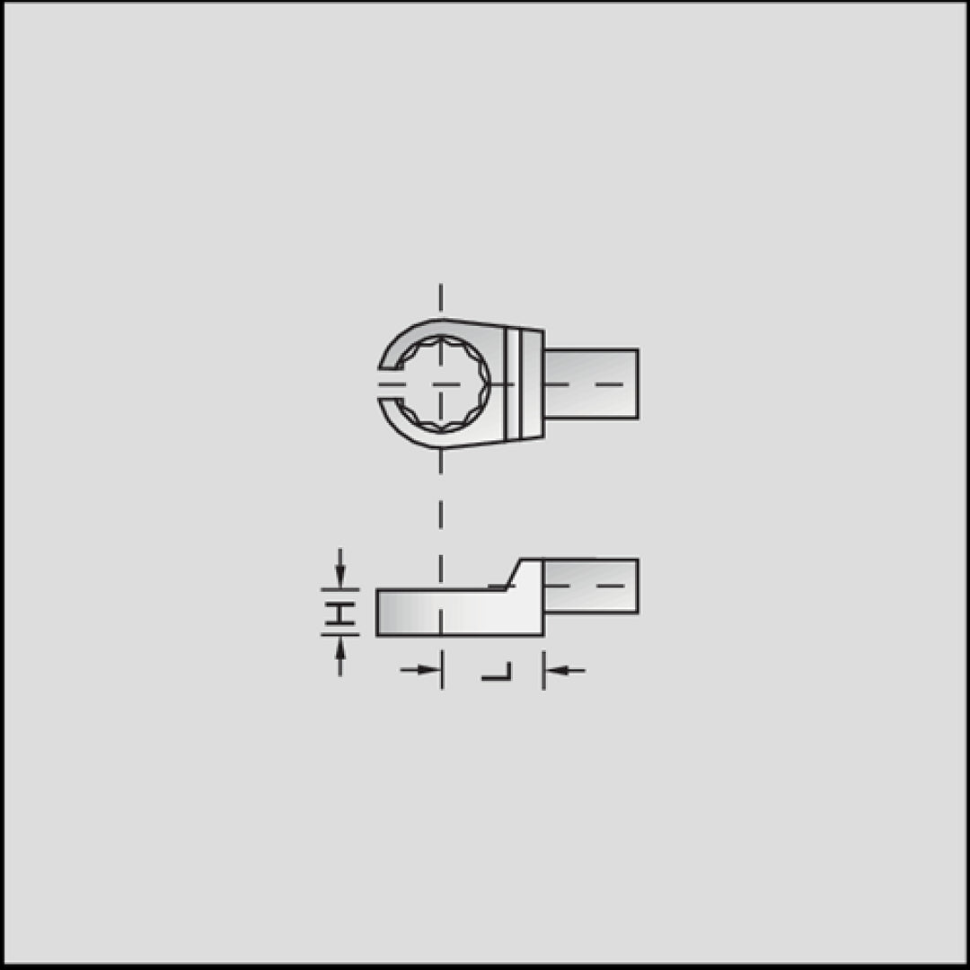 Gedore 7679480 7312-14 Rectangle Flared End Fitting SE 9 x 12, 14 mm