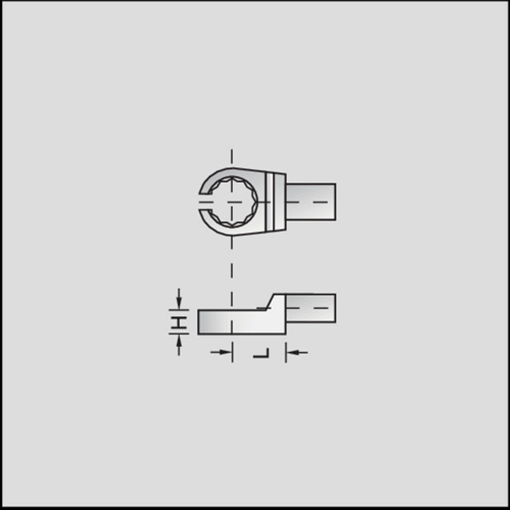 Gedore 7679480 7312-14 Rectangle Flared End Fitting SE 9 x 12, 14 mm