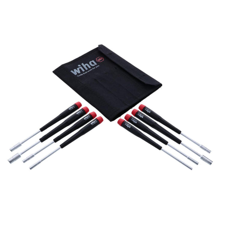 Wiha Tools 26599 Precision Inch Nut Drivers with Canvas Pouch, 8 Pc. Set