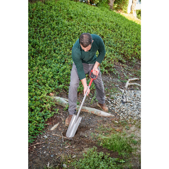 Corona AS 90110 All-Steel 12-Gauge 14-1/2 in. Sharpshooter Spade Shovel, D-Grip Steel Handle