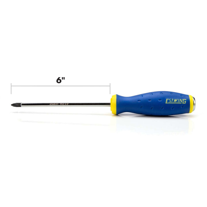 Estwing 42449-01 PH2 x 6-Inch Philips Head Heavy Duty Hex Shaft Demolition Screwdriver with Magnetic Tip