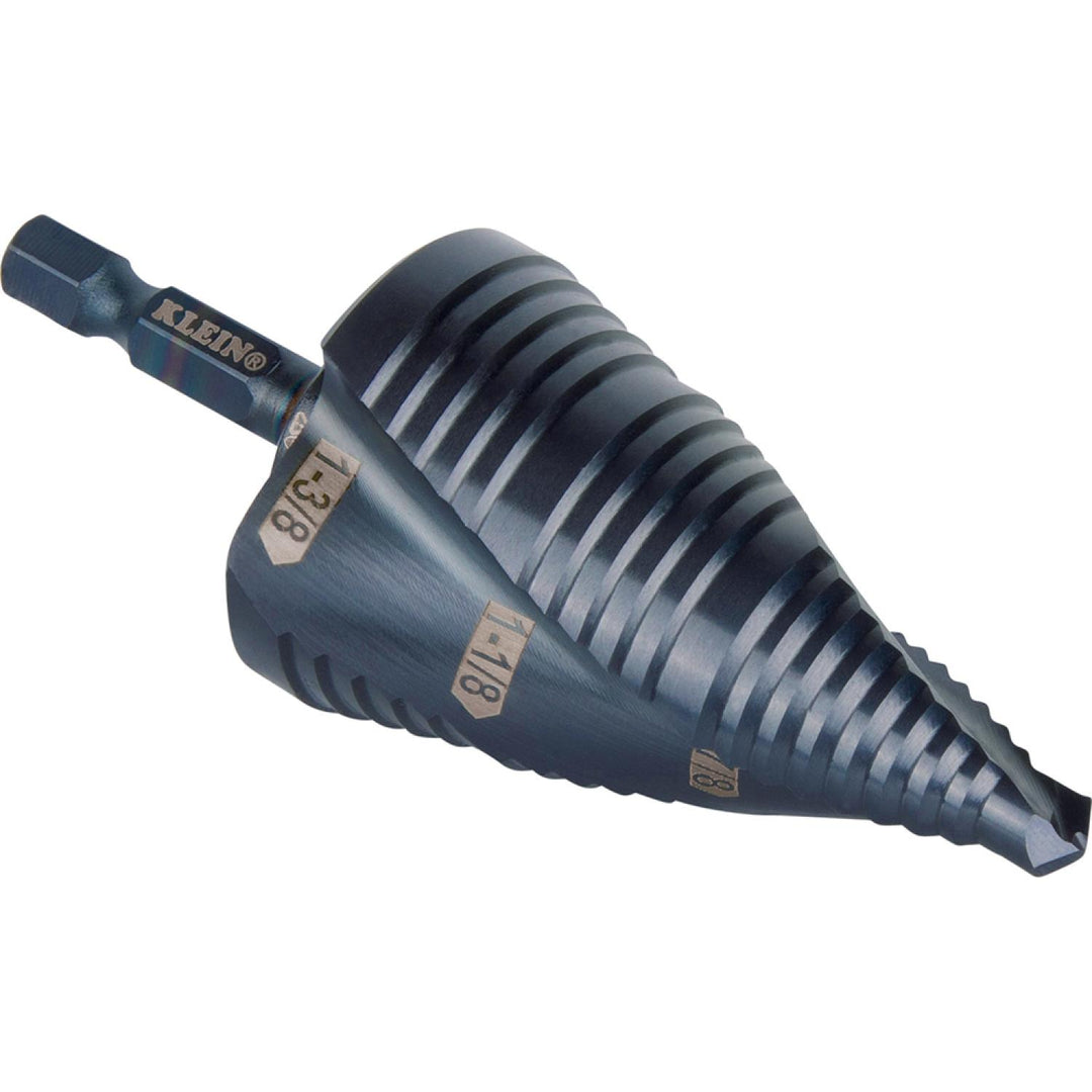 Klein Tools QRSTSPRO Premium Electrician's Quick Release Step Bit Set, 1/4", 3 Pc.