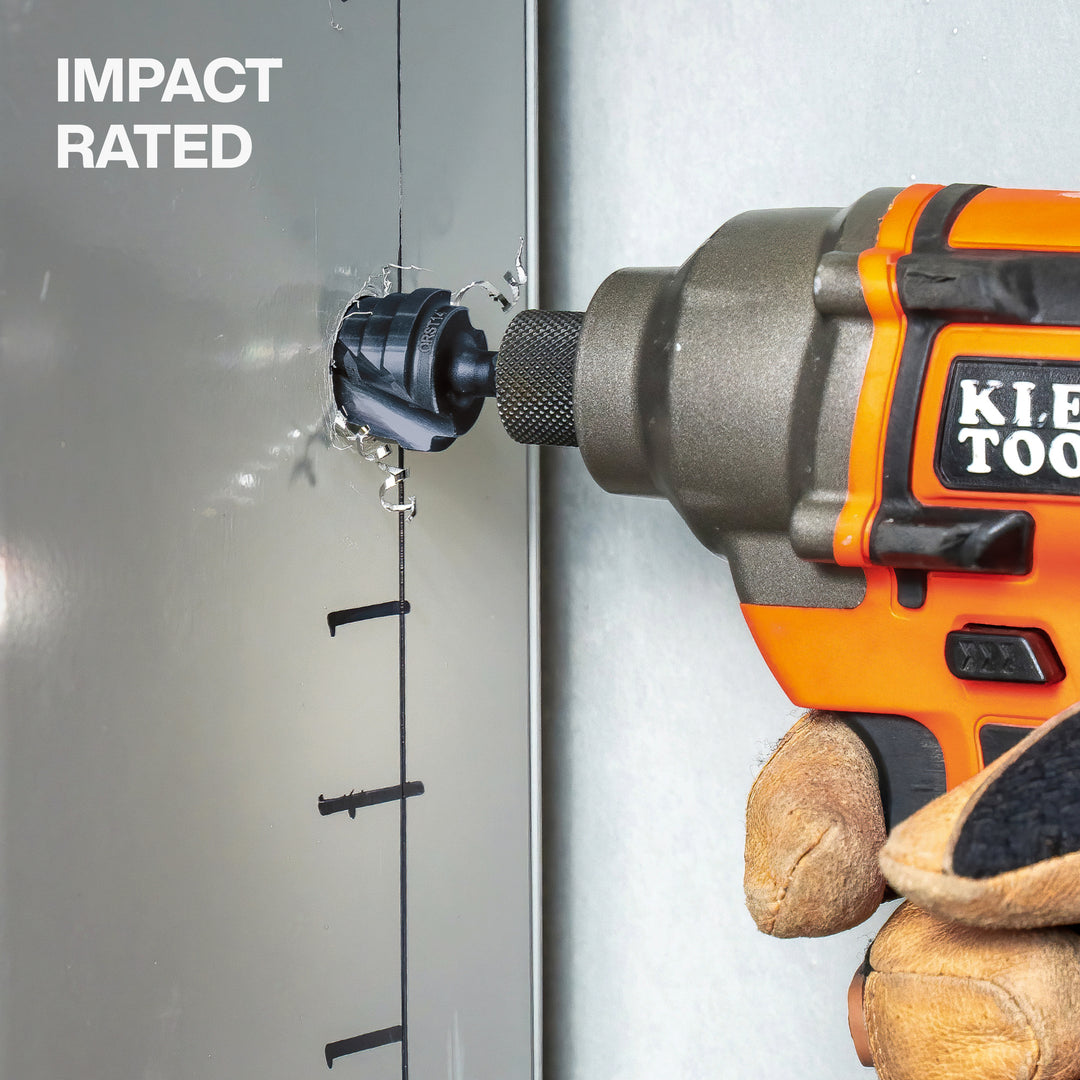 Klein Tools QRST2S Step Drill Bit Set, Quick-Release, Straight, Double Fluted, 3 Pc.