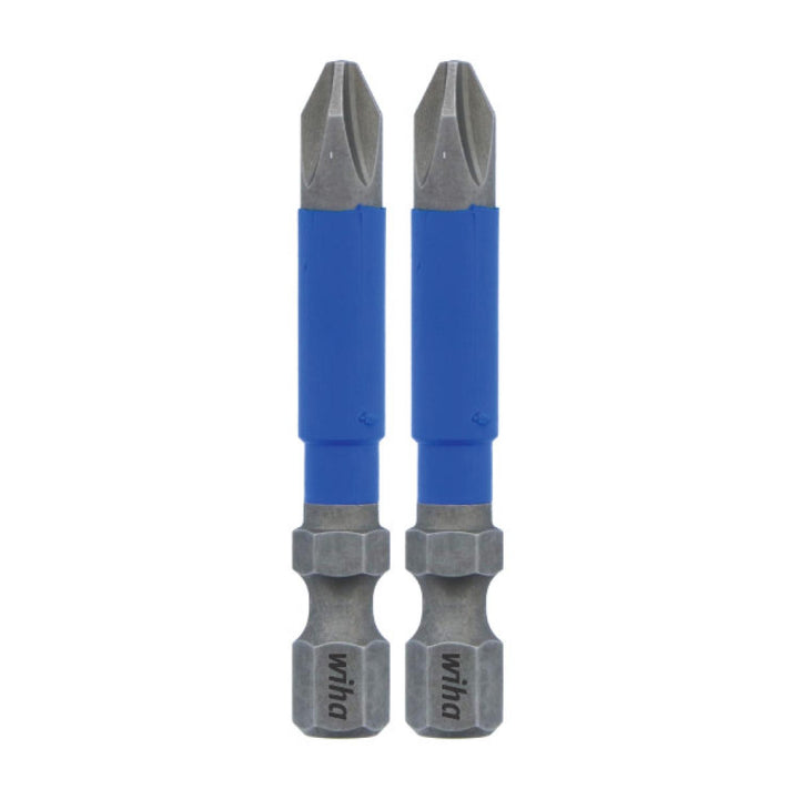 Wiha Tools 70202 Terminator Blue Impact Bit Phillips #2 - 2 Inch - 2 Pack