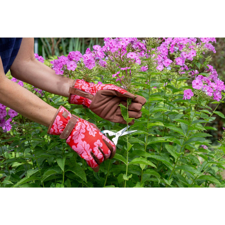 Corona GLO/OAKPOPPYML Love the Glove Garden Gloves, Oak Leaf Poppy, Medium/Large