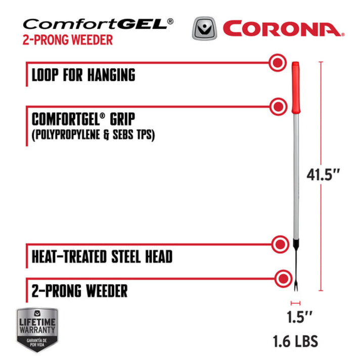 CRNA-GT 3254 · EXTENDED REACH 2-Prong Weeder with ComfortGEL® Grip