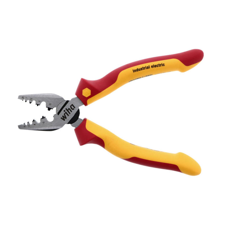 Wiha Tools 32945 7" Insulated Industrial Crimping Pliers
