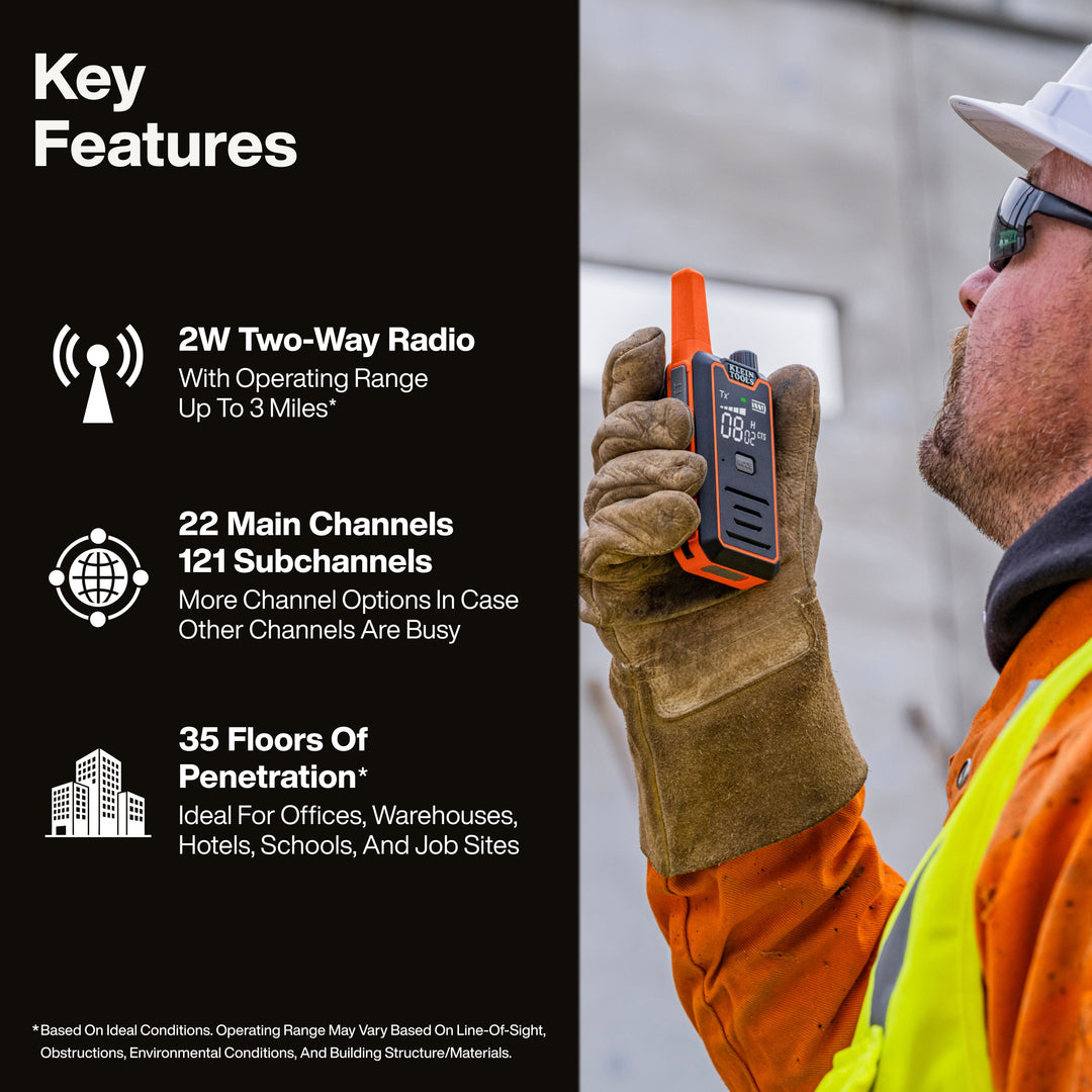 Klein Tools RJSC300 Handheld Two-Way Radios