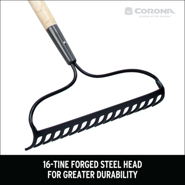 Corona RK16000  Hardwood Handle Bow Rake, 16 Tine
