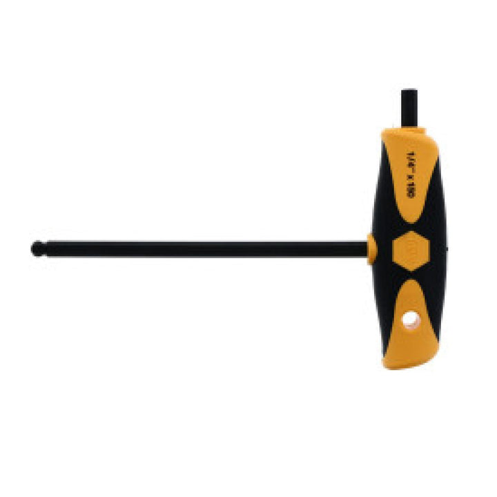 Wiha Tools 33433 1/4" x 5.9" Soft Grip Dual Drive Ball End Hex T-handle