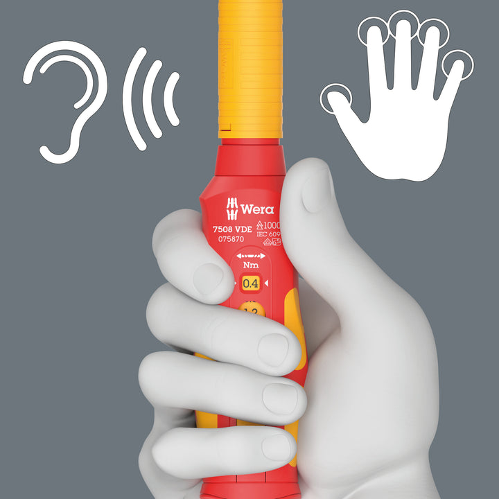 Wera 7508 VDE Kraftform Safe-Torque Speed Torque screwdriver, 0.4-2.0 Nm