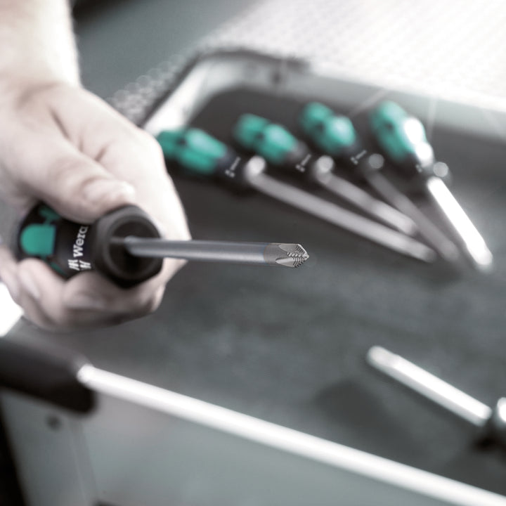 Wera 355 PZ Screwdriver for Pozidriv screws, PZ 0 x 60 mm