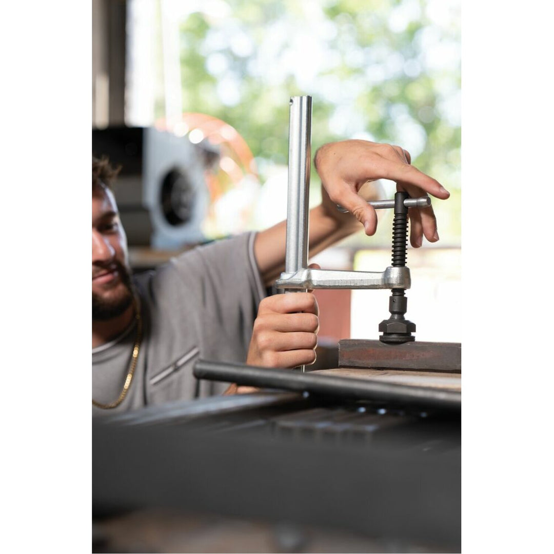 Bessey SGL-8 Clamp, welding, F-style, heavy duty pad, 8 In. x 4.75 In., 1800 lb