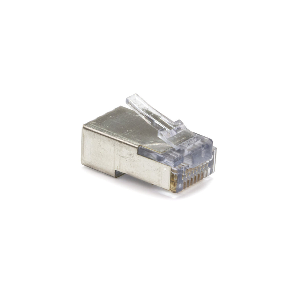 Platinum Tools 202020J EZ-RJ45 Pass-Through RJ45 Connectors, CAT5E/6 Shielded with Internal Ground 50pcs in Jar