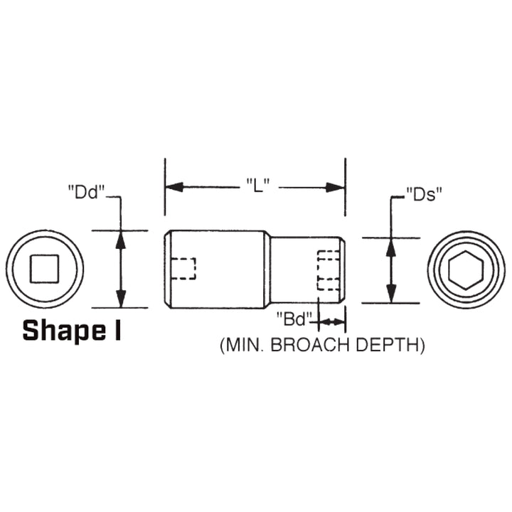 Wright Tool 84828 1-1/2" Drive 6 Point Standard Impact Socket - 1-3/4"