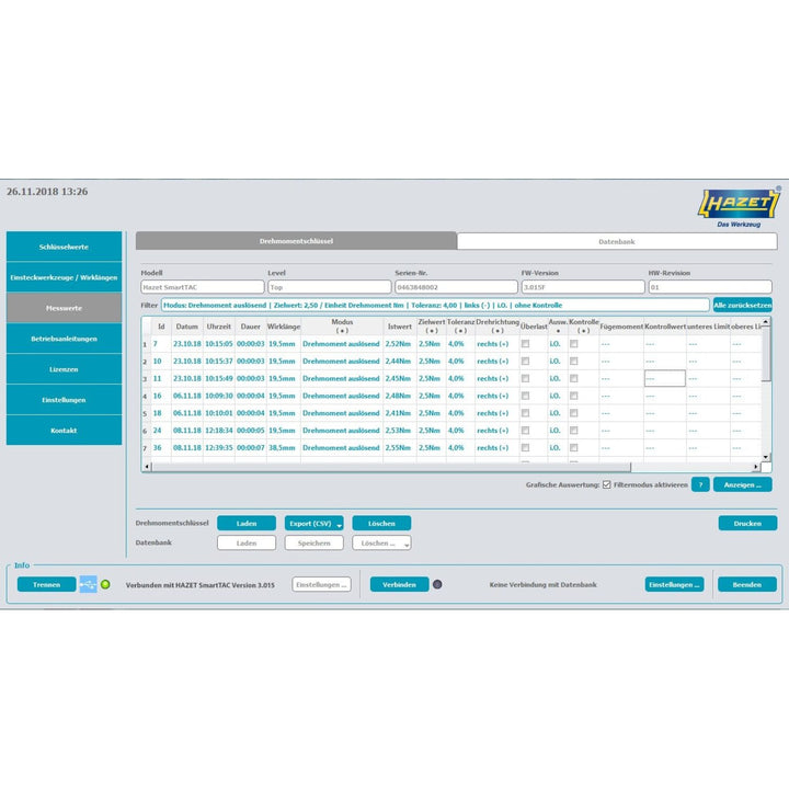 Hazet 7910-STAC SmartTAC-Tool programming and evaluation software