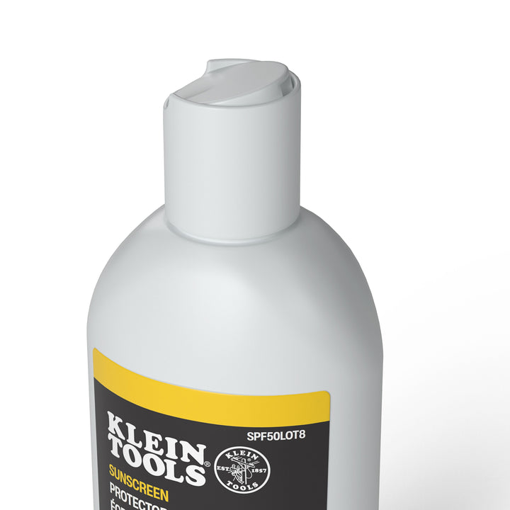 Klein Tools SPF50LOT8 Sunscreen Lotion, Broad Spectrum SPF 50, 8 FL oz, 12-Pack