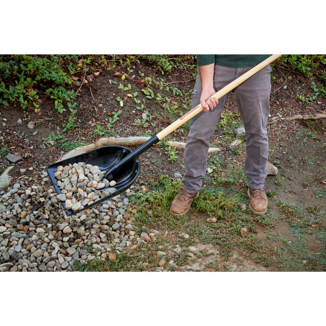 Corona SS 42001 #12 Plastic Western Scoop Shovel, 48 in. Wood Handle