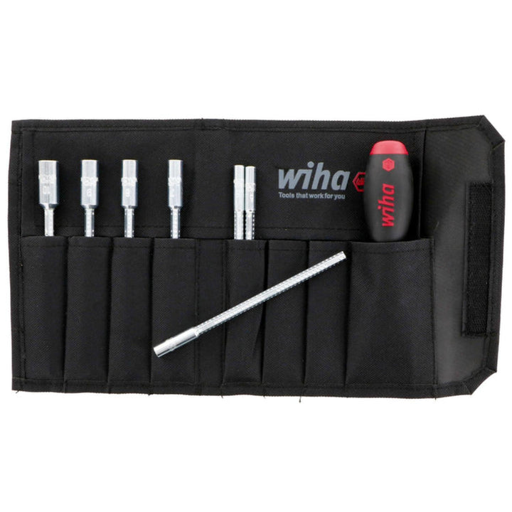 Wiha Tools 28198 Drive-Loc VI Metric Nut Driver in Pouch 8 Piece Set