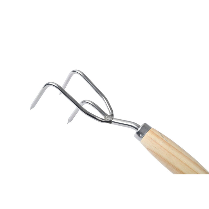 Corona GTH/SCCMHRHS Mid-Handled Stainless Steel Claw Cultivator, Wood Grip, RHS Endorsed