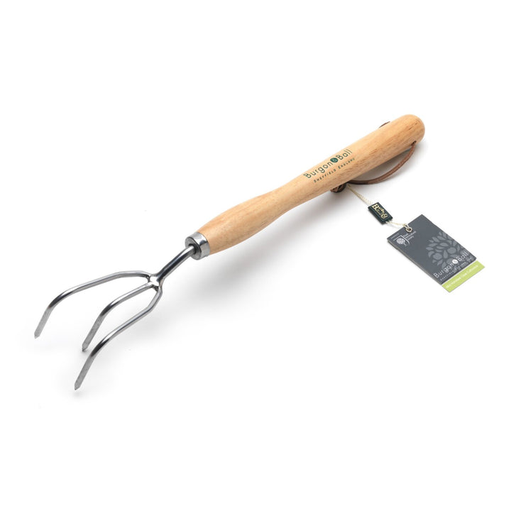 Corona GTH/SCCMHRHS Mid-Handled Stainless Steel Claw Cultivator, Wood Grip, RHS Endorsed
