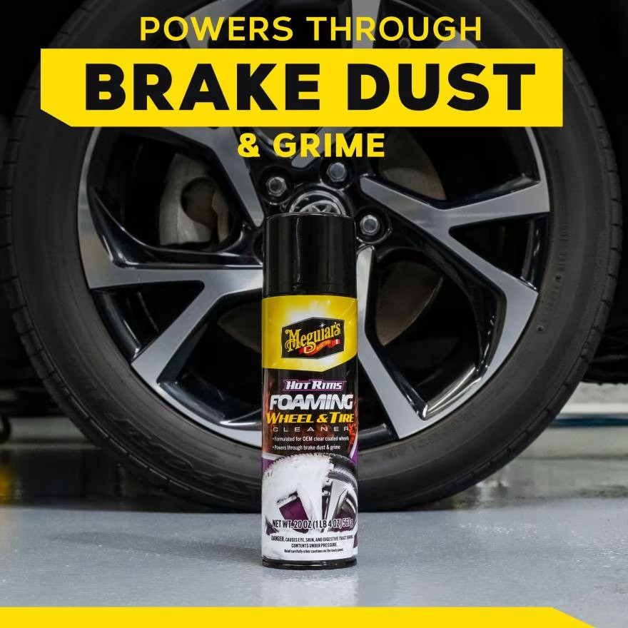 Meguiar's G250320 Hot Rims Foaming Wheel & Tire Cleaner - Quickly Powers Through Brake Dust and Grime