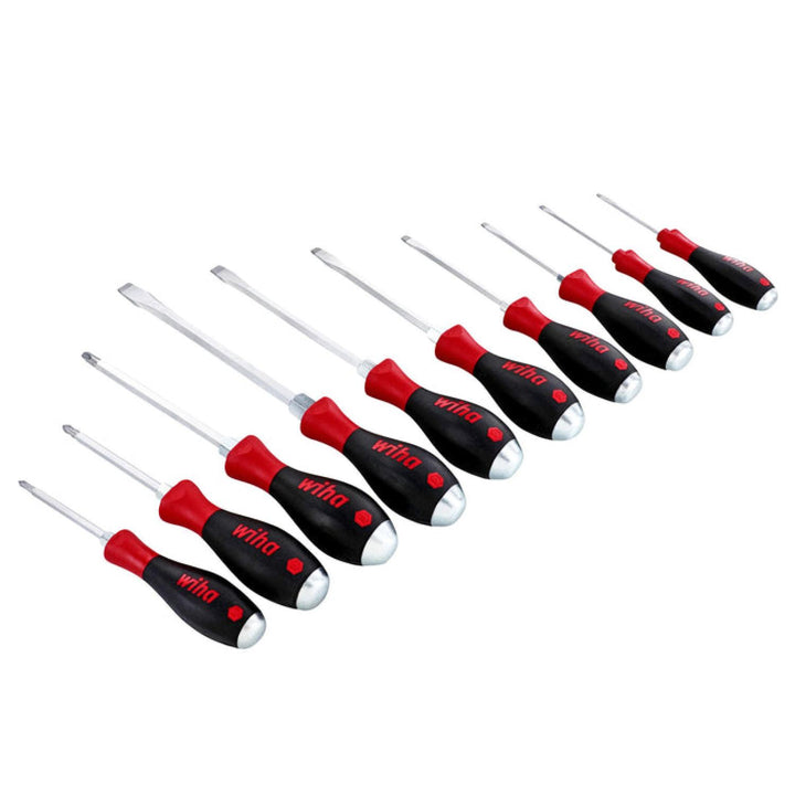Wiha Tools 53099 SoftFinish Extra Heavy Duty Slotted/Phillips 10 Piece Set
