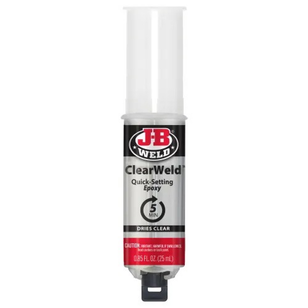 J-B Weld 50112 ClearWeld Epoxy Syringe, 25 mL
